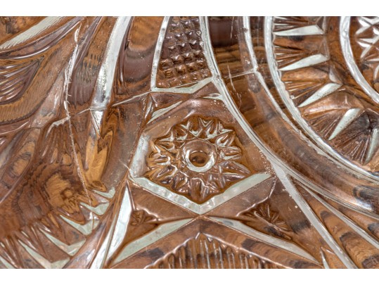 Ornate Vintage Glass Punch Set