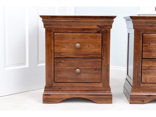 Handsome Pair Of Traditional Nightstands