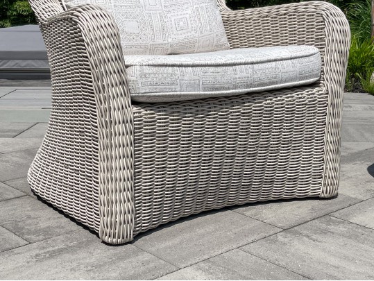 Pair Of Kingsley Bate “Sag Harbor” Woven Wicker Armchairs 