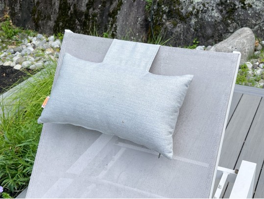 Pair Of Life Brand Outdoor Chaise Lounges With Tray Top Table