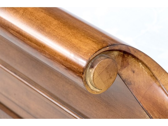 Ethan Allen King Townhouse Wentworth Burl Veneered Bed Frame