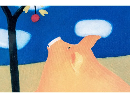 Roger Stark (American, 20th C.) Four Signed Prints Depicting Pigs