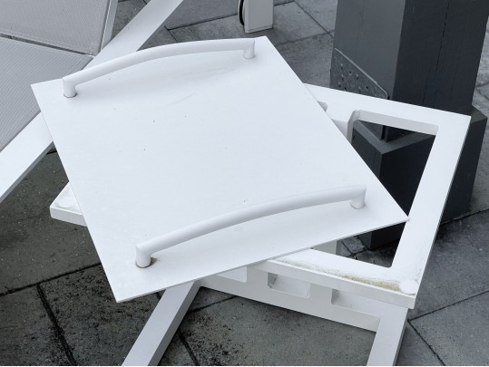Life Brand Outdoor Chaise Lounge With Tray Top Table