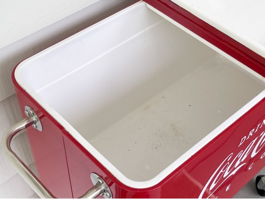 Retro Style Coca-Cola Cooler On Casters