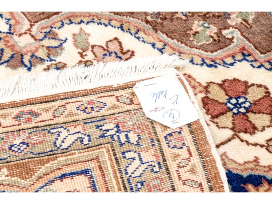 Vintage Turkish Hand-Knotted Wool Area Rug, 9'-8