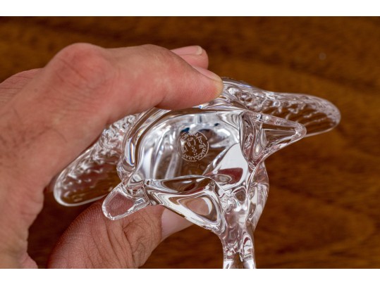 French, Baccarat Crystal Cherub Form Figure