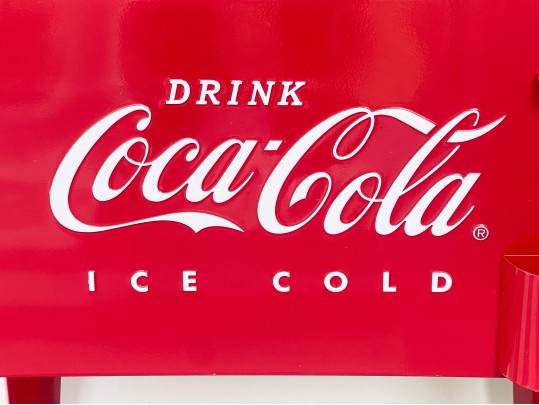 Retro Style Coca-Cola Cooler On Casters