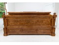 Ethan Allen King Townhouse Wentworth Burl Veneered Bed Frame