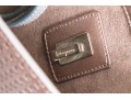 Salvatore Ferragamo Brown Leather Basketweave Handbag