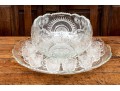 Ornate Vintage Glass Punch Set