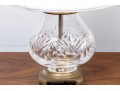 Waterford Cut Crystal Table Lamps On Brass Bases