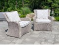 Pair Of Kingsley Bate “Sag Harbor” Woven Wicker Armchairs 