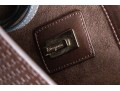Salvatore Ferragamo Brown Leather Basketweave Handbag