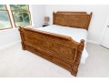 Ethan Allen King Townhouse Wentworth Burl Veneered Bed Frame