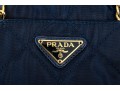 Prada Blue Quilted Shoulder Bag With Leather Chain Strap