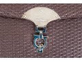 Salvatore Ferragamo Brown Leather Basketweave Handbag