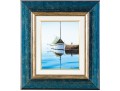 Signed Oil On Canvas, Sailboat At A Dock