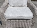 Pair Of Kingsley Bate “Sag Harbor” Woven Wicker Armchairs 