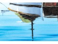 Signed Oil On Canvas, Sailboat At A Dock