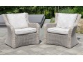 Pair Of Kingsley Bate “Sag Harbor” Woven Wicker Armchairs 