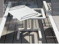 Pair Of Life Brand Outdoor Chaise Lounges With Tray Top Table