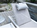 Pair Of Life Brand Outdoor Chaise Lounges With Tray Top Table