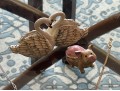 Arora Enameled Swan & Pig Form Boxes With Necklaces