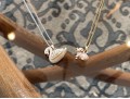 Arora Enameled Swan & Pig Form Boxes With Necklaces
