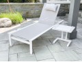 Life Brand Outdoor Chaise Lounge With Tray Top Table