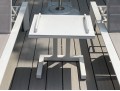 Pair Of Life Brand Outdoor Chaise Lounges With Tray Top Table
