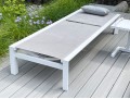 Pair Of Life Brand Outdoor Chaise Lounges With Tray Top Table