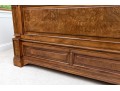 Ethan Allen King Townhouse Wentworth Burl Veneered Bed Frame