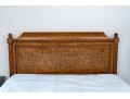 Ethan Allen King Townhouse Wentworth Burl Veneered Bed Frame