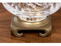 Waterford Cut Crystal Table Lamps On Brass Bases
