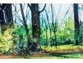 Arlene Cornell (American, B. 20th C.) Watercolor On Paper, Homestead Landscape