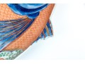 Fantastic Japanese Imari Palette Porcelain Fish Plate 