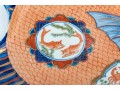 Fantastic Japanese Imari Palette Porcelain Fish Plate 