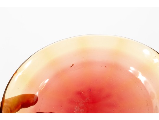 Amberina Depression Glass Cloches