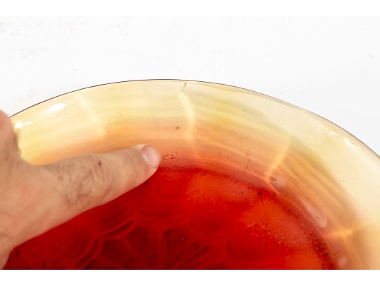 Amberina Depression Glass Cloches