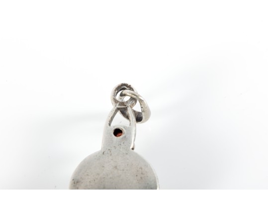 Balinese Sajen 925 Sterling Silver Garnet & Onyx Pendant