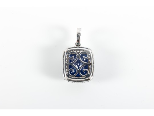 10K Gold & Sapphire/Spinel Gemstone Pendant 
