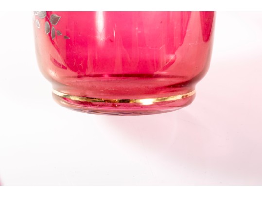 Vintage Cranberry Depression Glass Vases