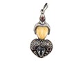 Balinese Sajen 925 Sterling Silver Garnet & Onyx Pendant