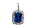 10K Gold & Sapphire/Spinel Gemstone Pendant 