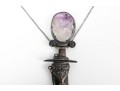 Mexican Sterling Silver & Amethyst Knife Pin