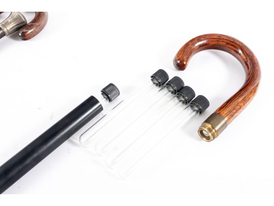 Collection Of Five Vintage Wood Walking Canes