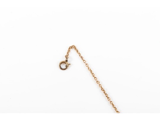 Sleek 14K Stationed Emerald Pendant Necklace