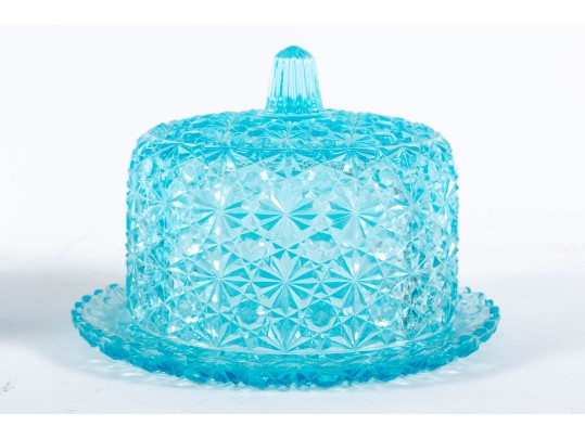 Blue Depression Glass Cloches