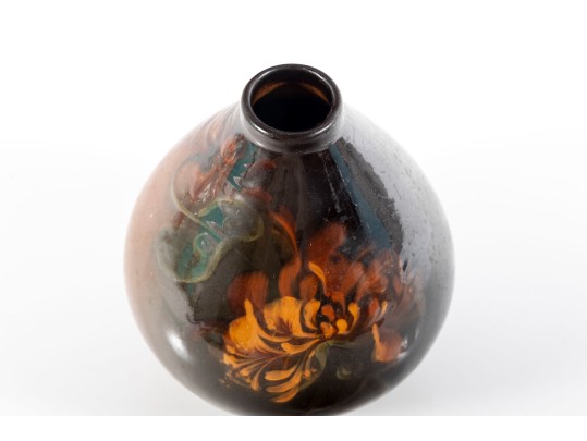 Weller Pottery 1896 - 1924 Louwelsa Pansies Vase