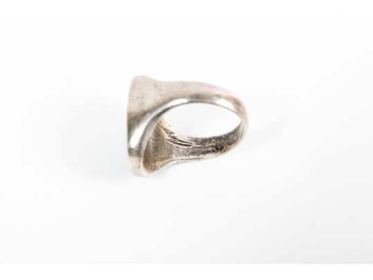 Trio Of Crushed Turquoise/Variscite Stone & Sterling Silver Rings 